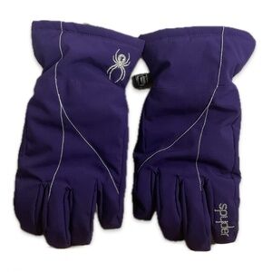 Spider Purple Winter Sports Gloves for Kids